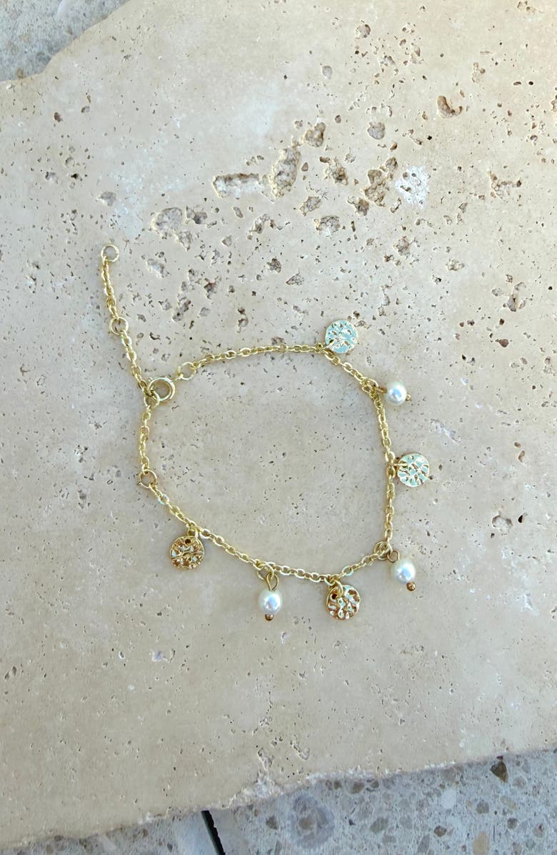 Adornia Freshwater Pearl Station Bracelet, Alternate, color, 