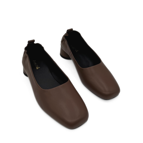 Amie Rafa Planner Block Kitten Heel In Brown