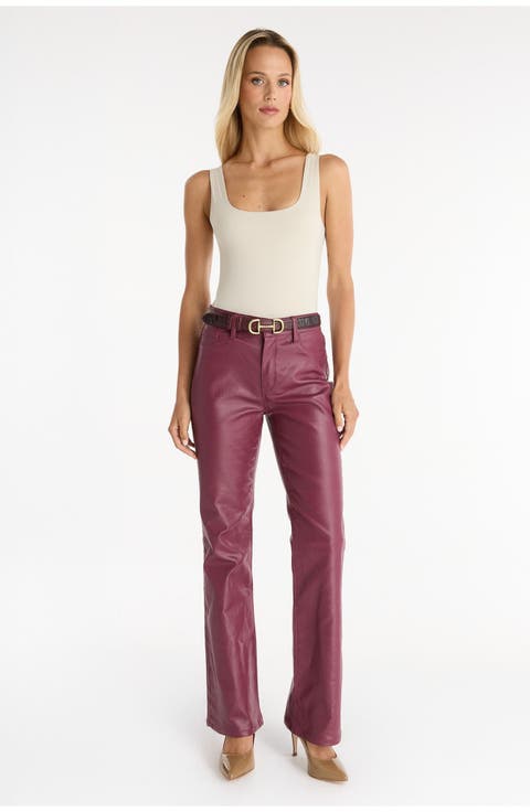 Aria Coated Flare Jean