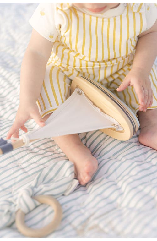 Pehr Stripe Organic Cotton Overall In Yellow