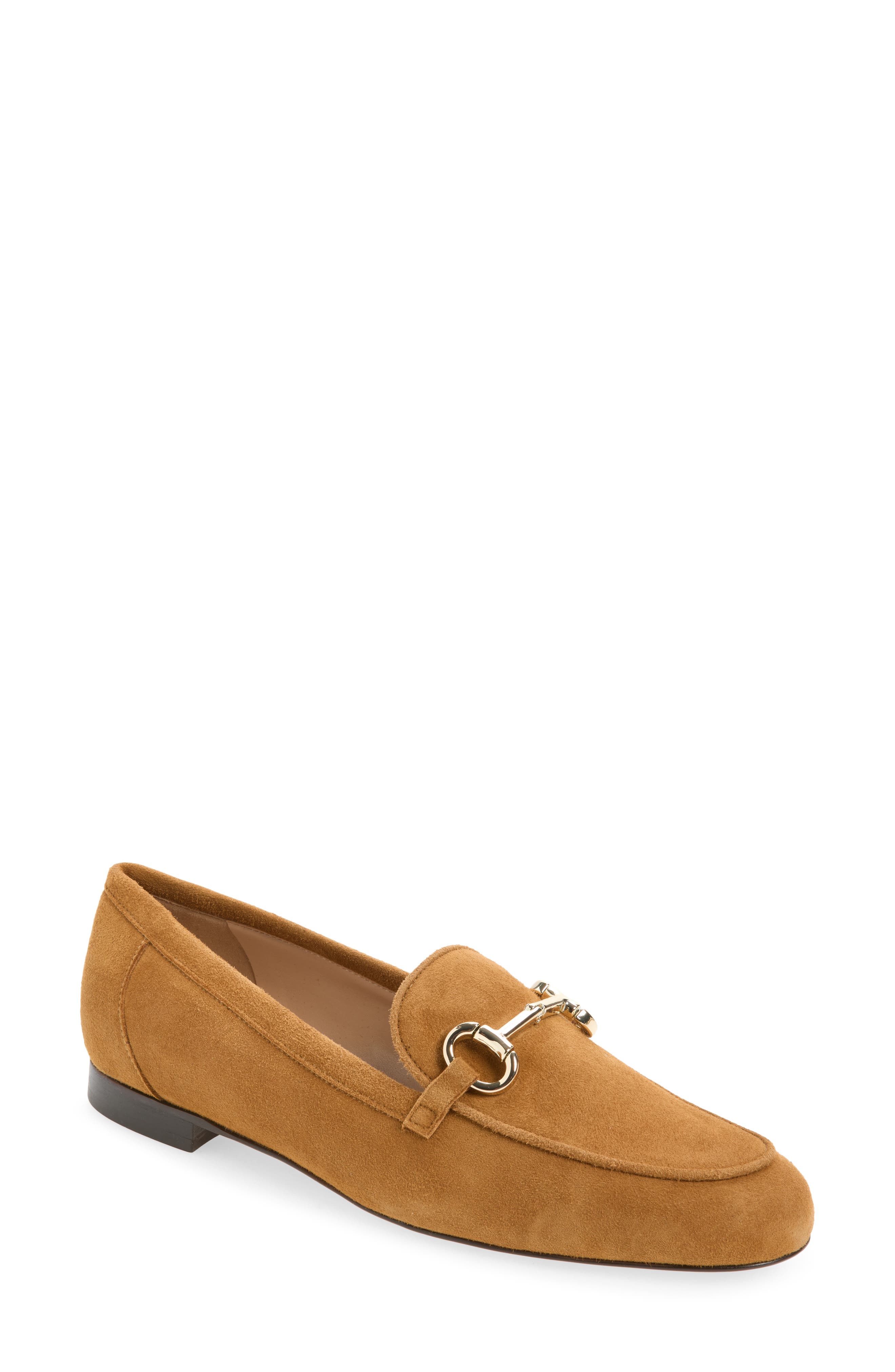 Luna Bit Loafer, Main, color, BRANDY SUEDE