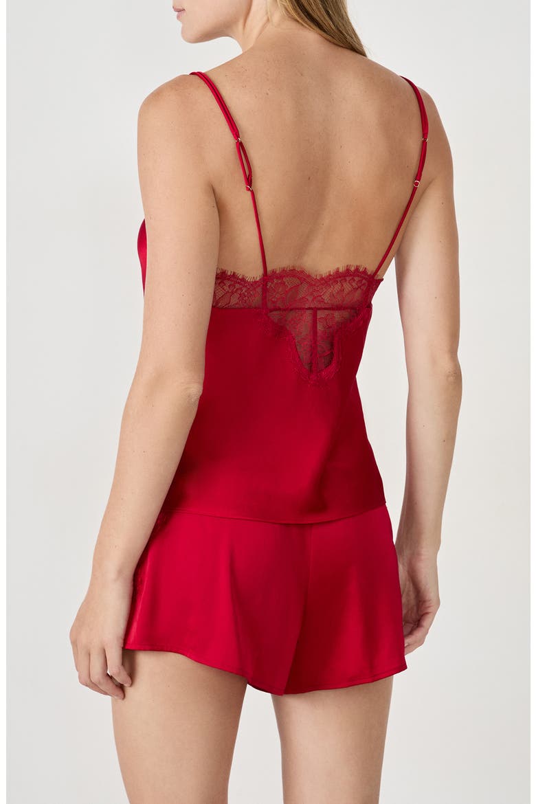 Confidence Lace Trim Camisole, Alternate, color, RED