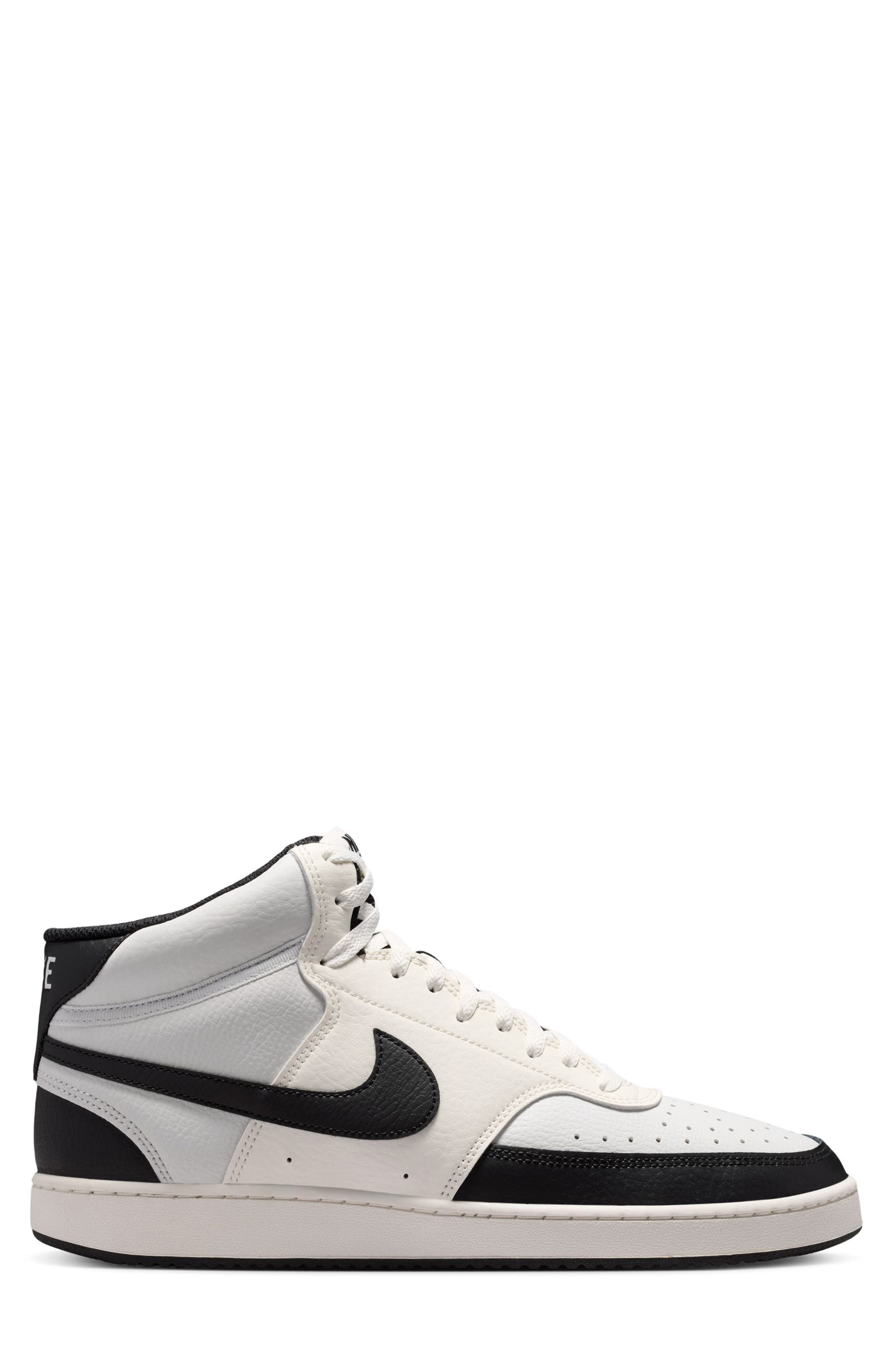 Court Vision Mid Sneaker, Alternate, color, OFF WHITE/ BLACK