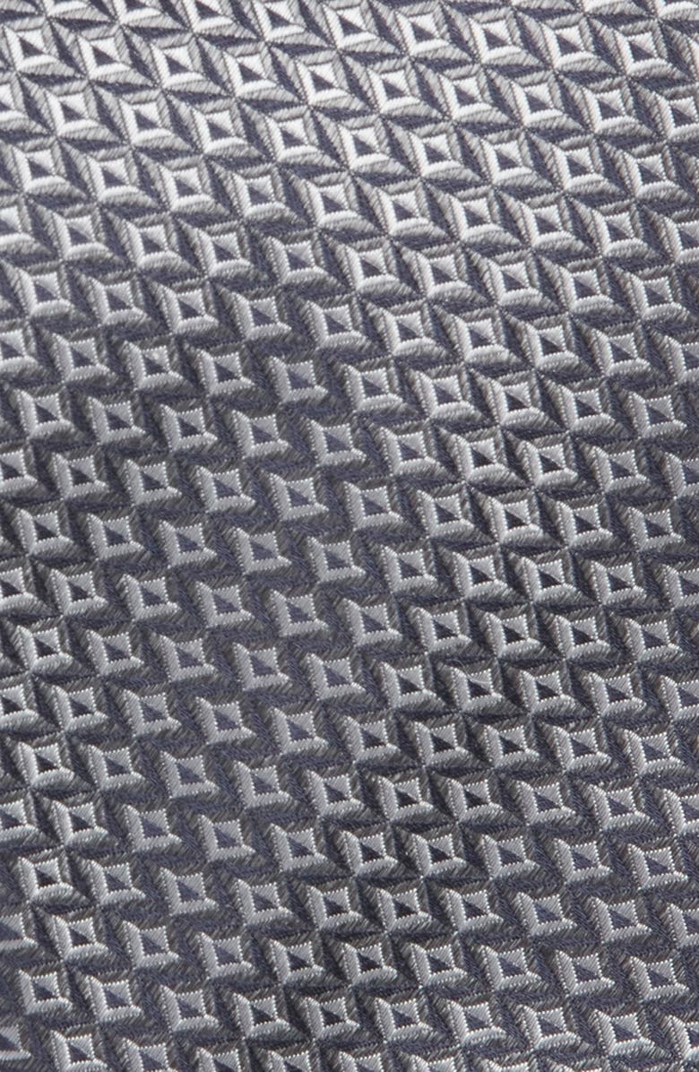 Canali Geometric Silk Tie, Alternate, color, Grey