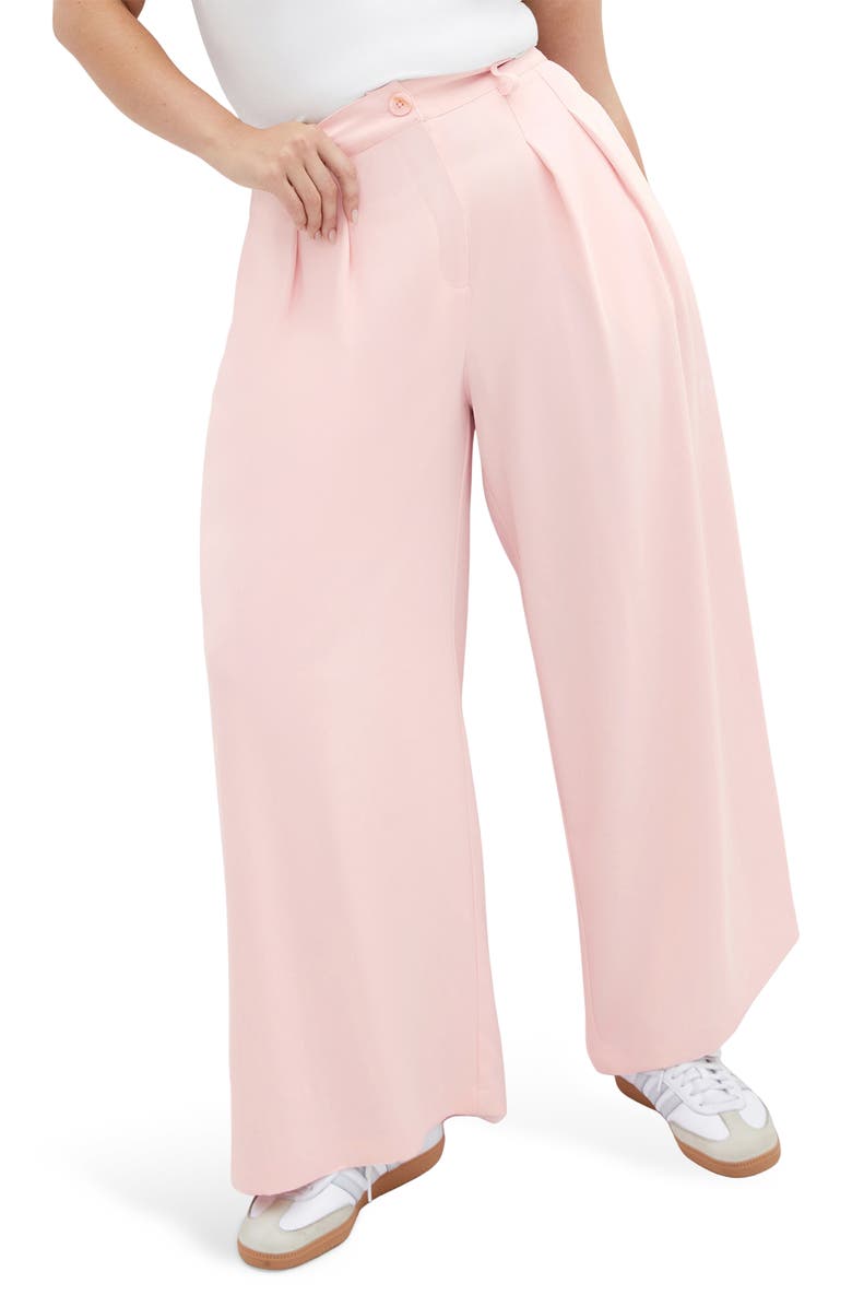 City Chic Abbie Wide Leg Pants, Main, color, Heavenly Pink