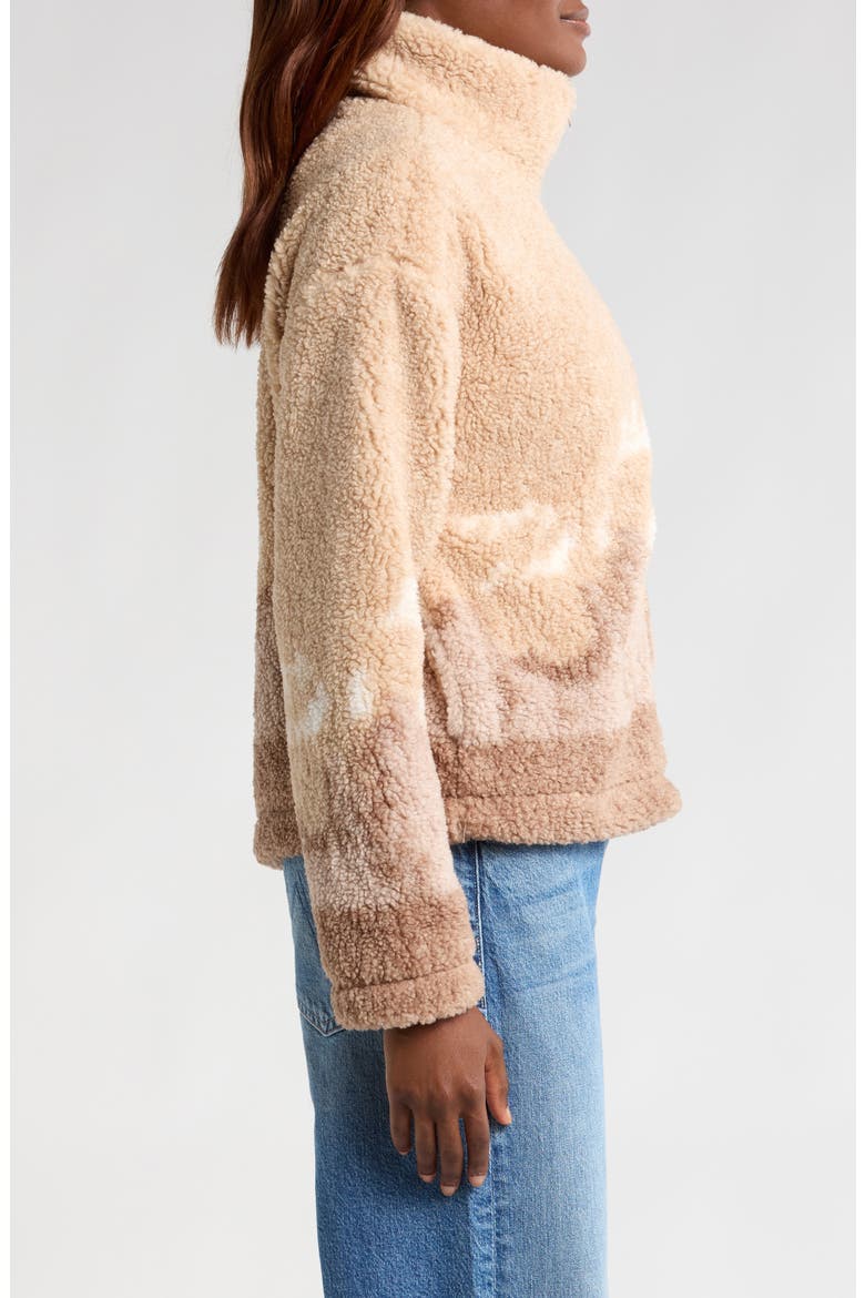 High Pile Fleece Jacket, Alternate, color, TAUPE COMBO PT2001