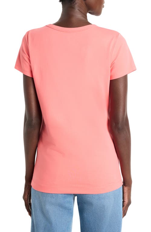 Nic + Zoe Nic+zoe Perfect Knit Crewneck T-shirt In Guava