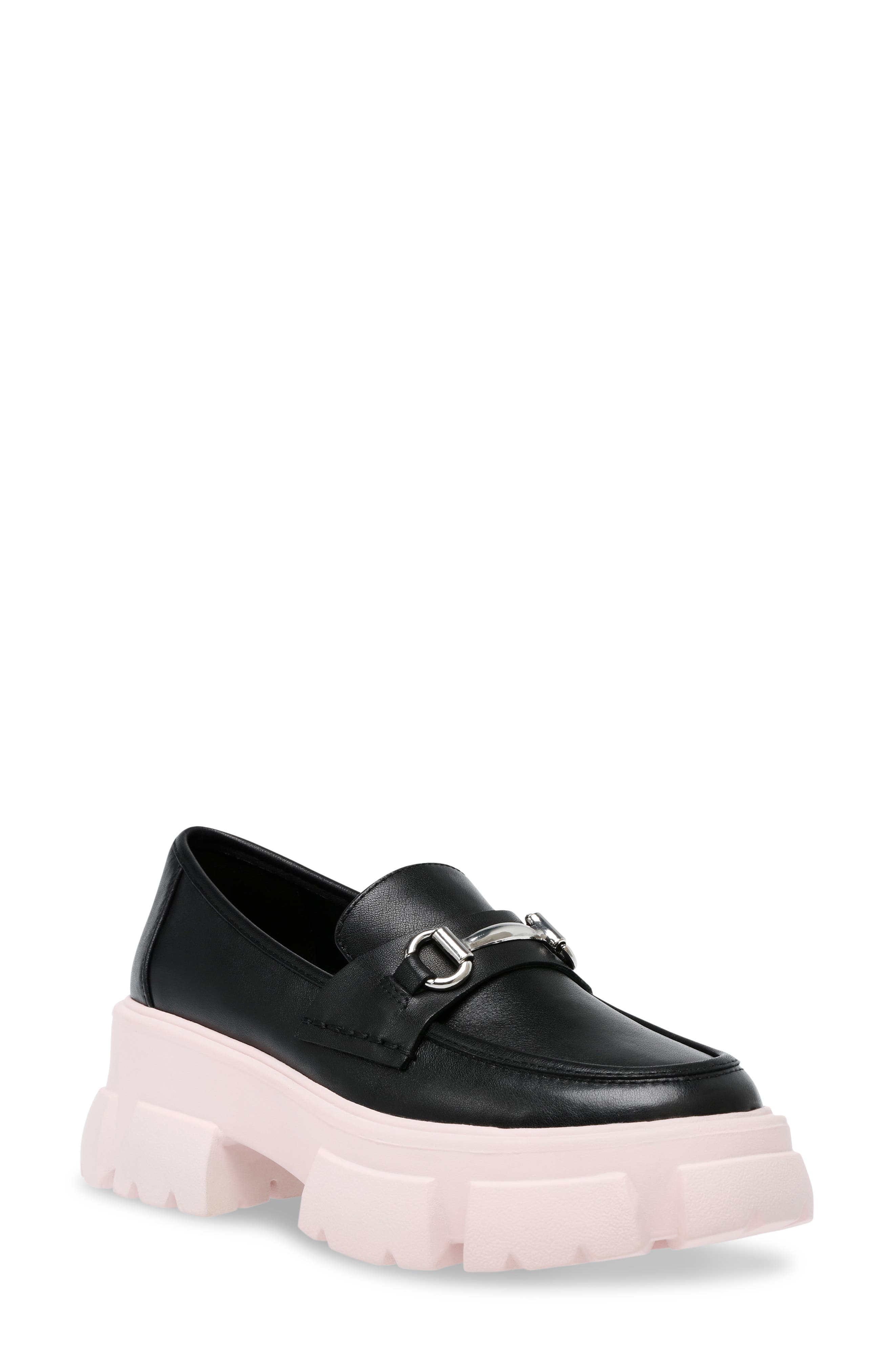 Trifecta Platform Loafer, Main, color, BLACK/ PINK