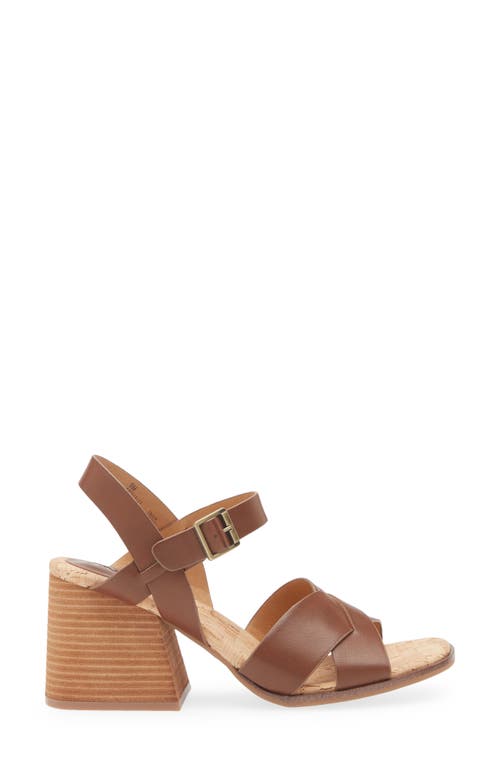 Korks Pacye Block Heel Sandal In Dark Brown