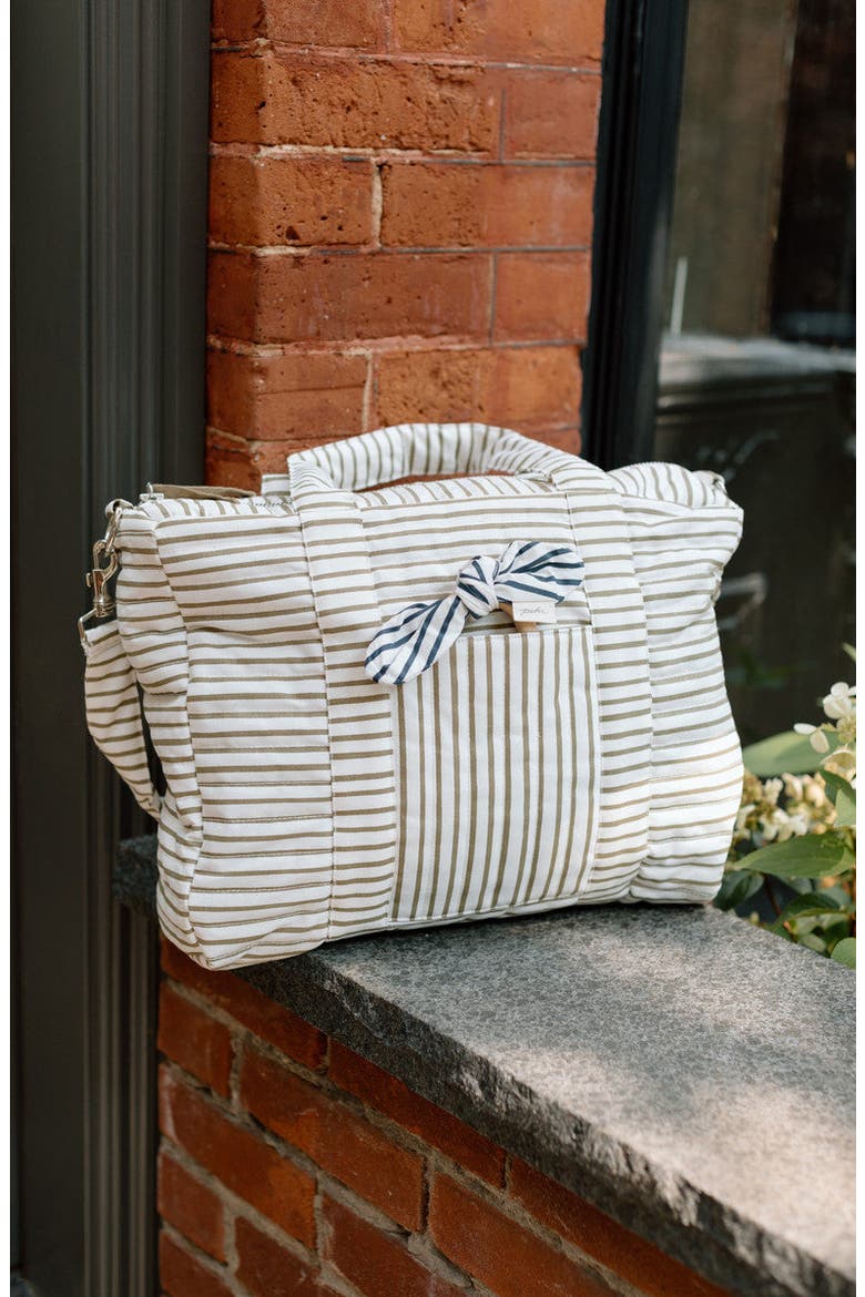 Stripes Away Diaper Bag, Alternate, color, STRIPES AWAY OLIVE