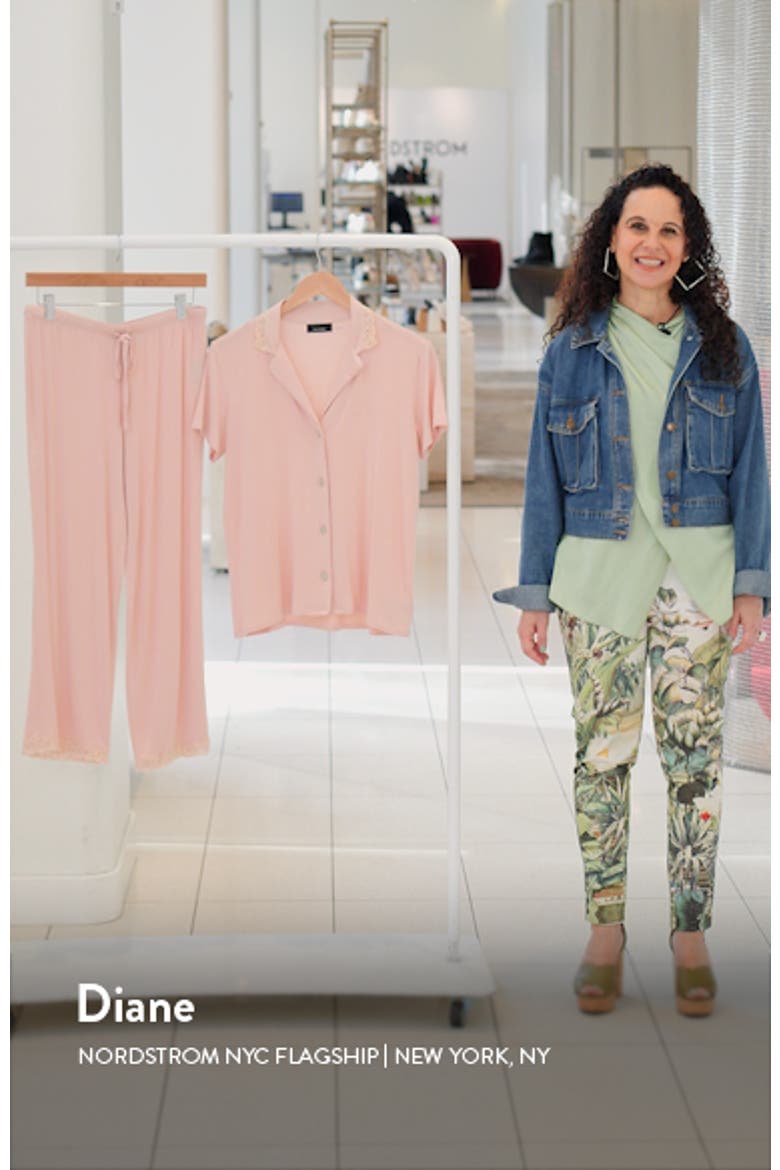 Feathers Lace Trim Jersey Pajamas video