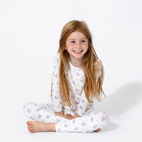 Bellabu Bear Kids' Butterfly Set Of 2 Piece Pajamas In Butterfly
