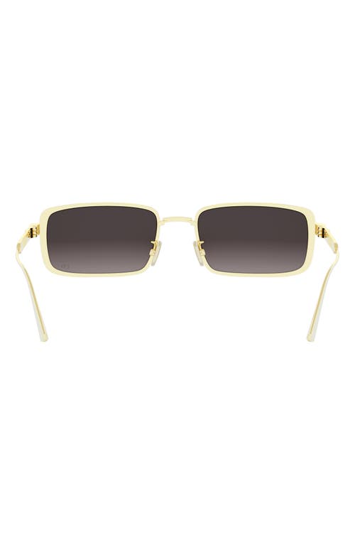 Dior Cannage S2u Rectangular Sunglasses In Gold