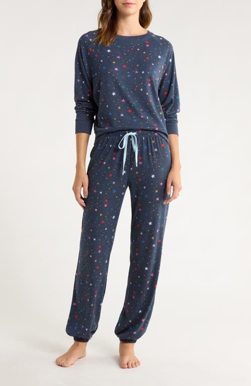 Honeydew Star Seeker Brushed Jersey Pajamas In Blue