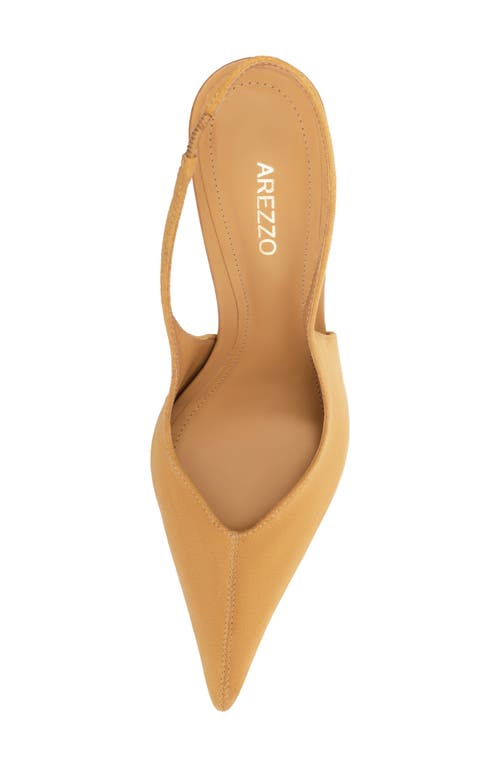 Arezzo Catherine Slingback Pointed Toe Pump In Brown