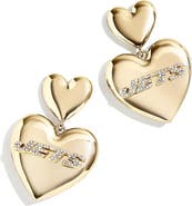 WEAR by Erin Andrews New York Jets Heart Statement Drop Earrings