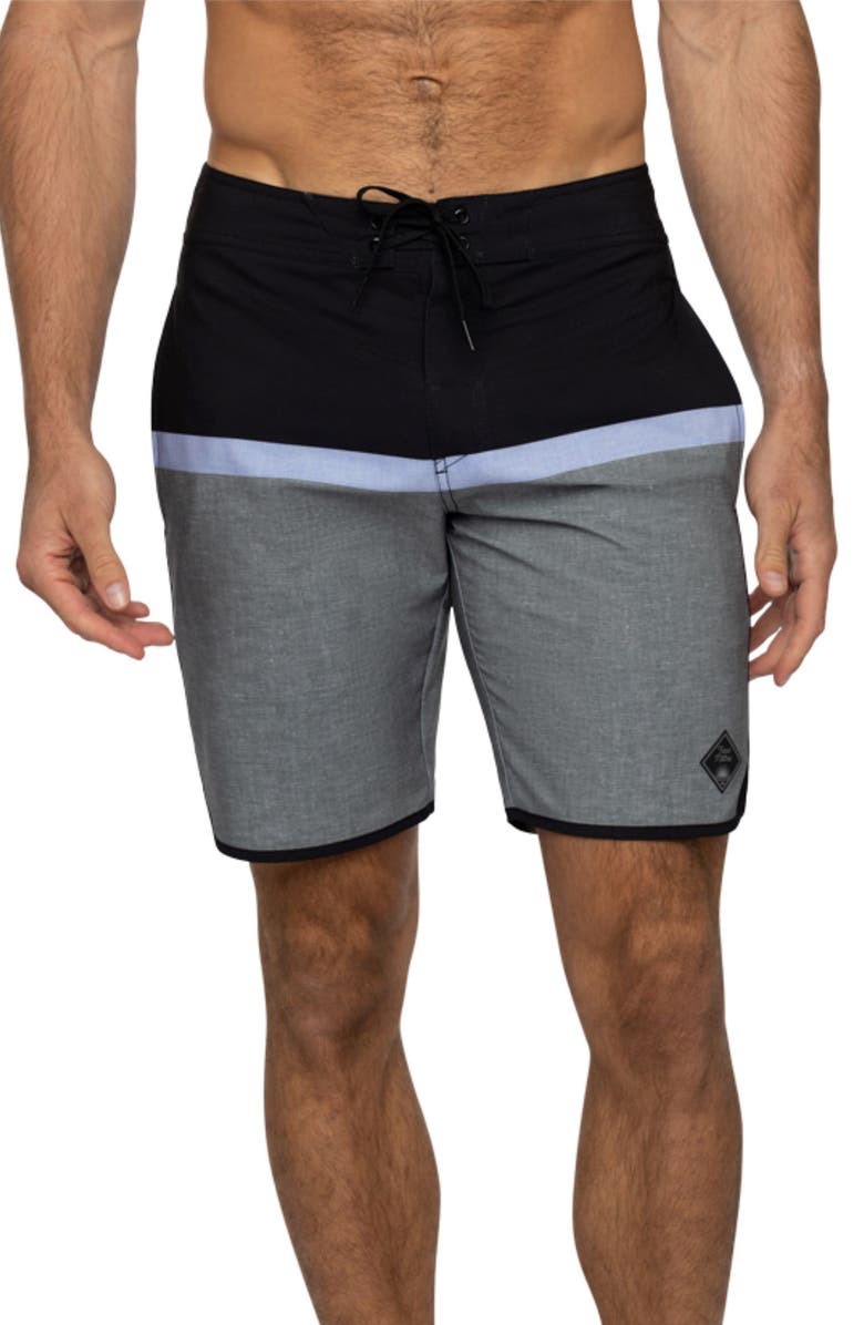 TravisMathew Level Five Heat Board Shorts, Main, color,