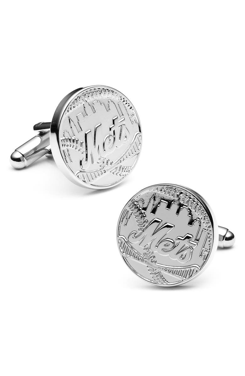 Cufflinks, Inc. MLB New York Mets Cuff Links, Main, color, New York Mets Silver Edition