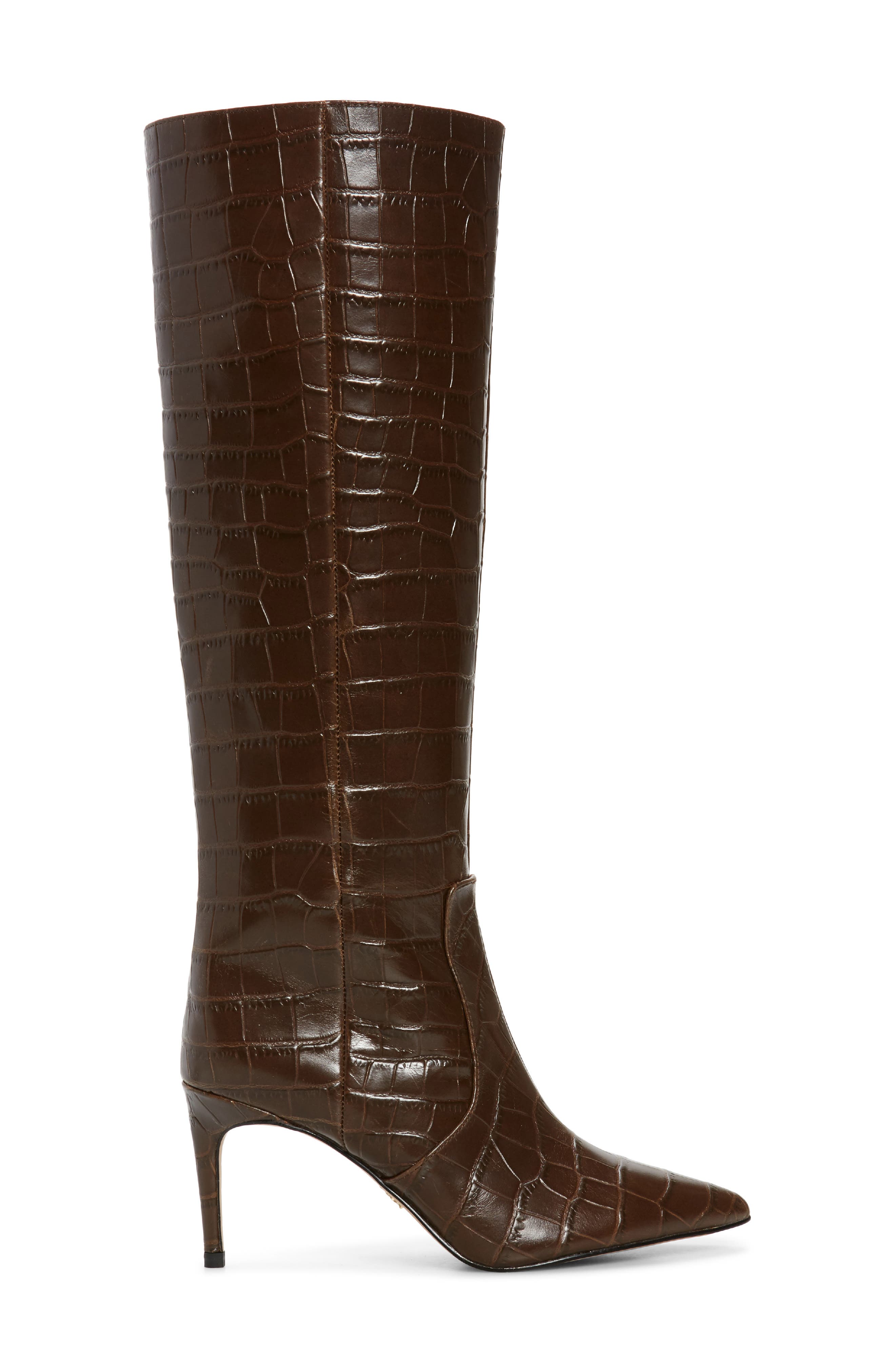 Bickley Quilted Tall Boot, Alternate, color, BROWN CROC