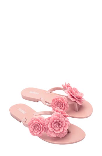 Melissa Shoes Harmonic Springtime Flip Flop In Pink