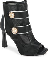 KARL LAGERFELD PARIS Delainey Peep Toe Bootie
