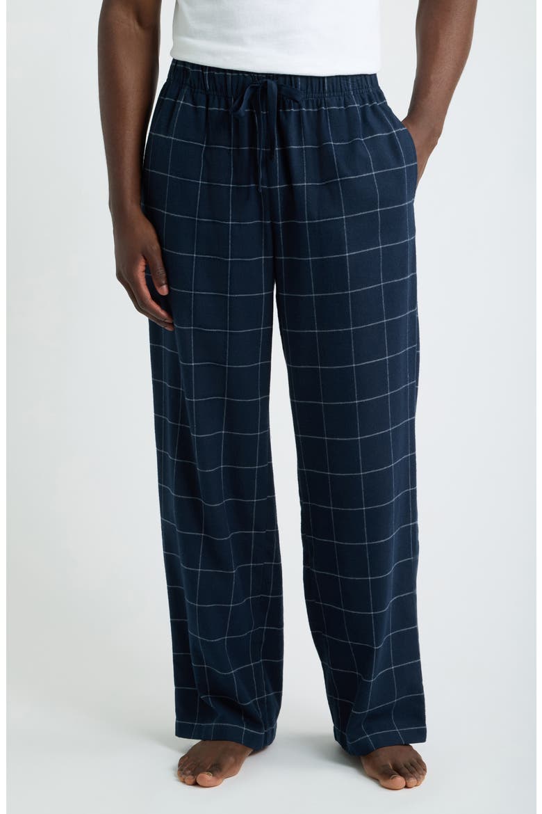 Flannel Pajama Pants, Main, color, NAVY NICOLAS CHECK