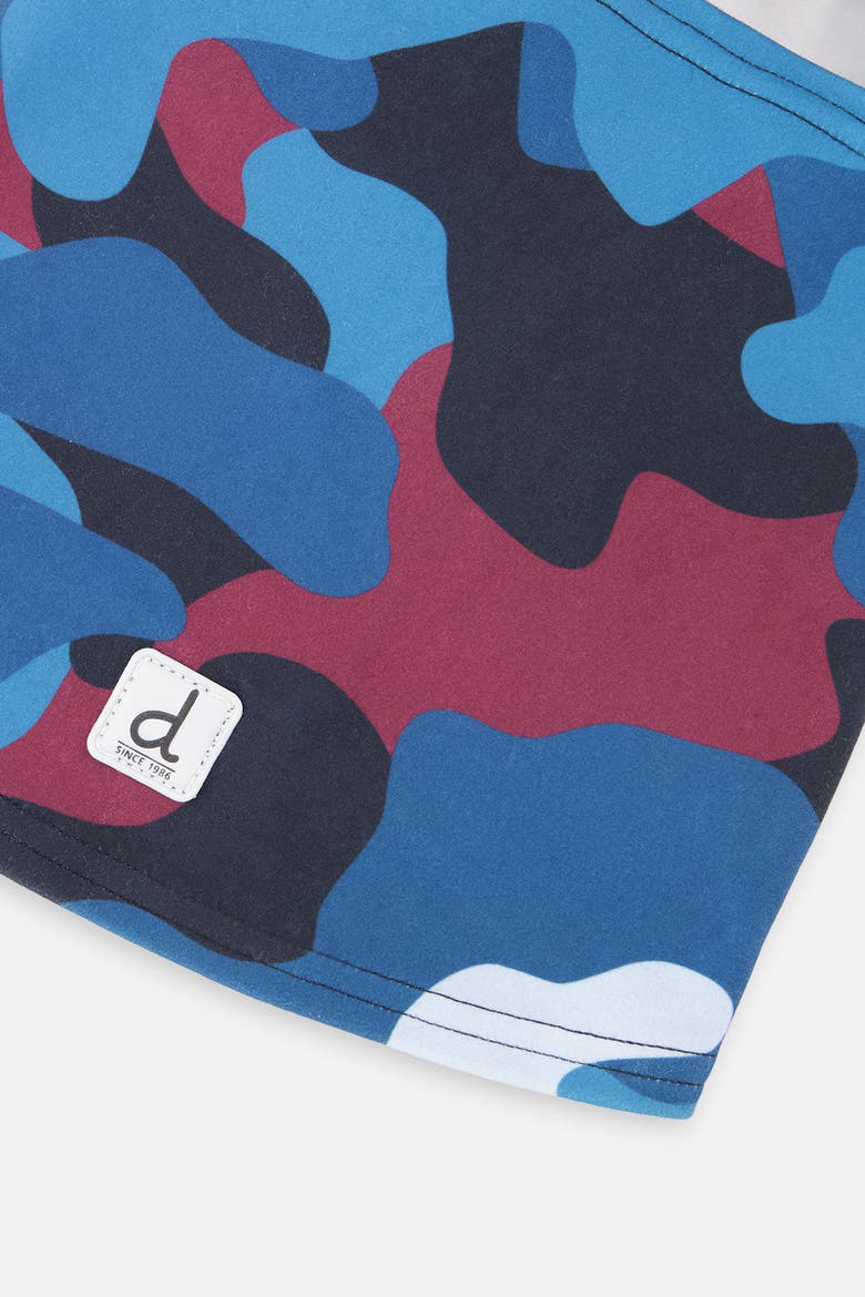 Camoflage Brushed Jersey Reflective Full-Coverage Balaclava, Alternate, color, Blue and Red Camouflage