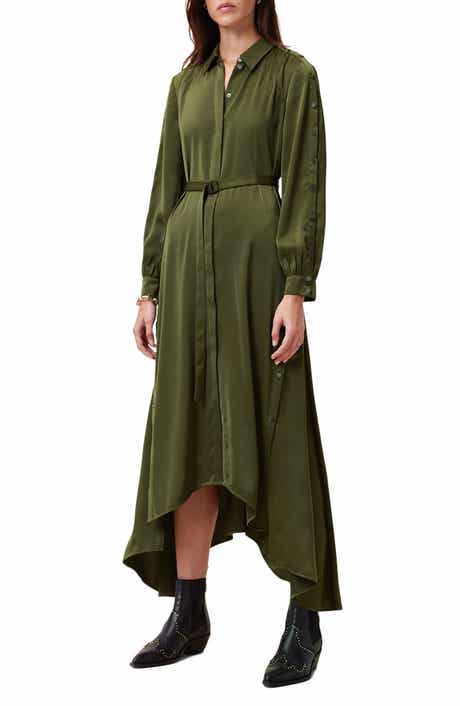AllSaints Lexi Long Sleeve High-Low Shirtdress