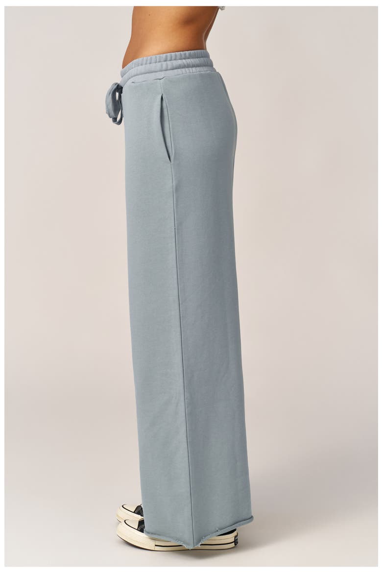 Cozy Coast Airport Wide Leg Sweatpants, Alternate, color, Light-Blue