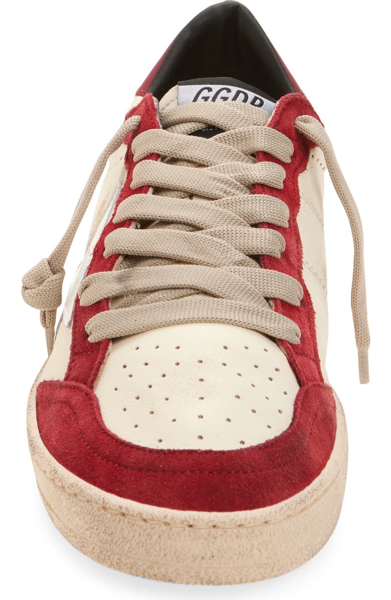 Golden Goose Ball Star Sneaker, Alternate, color, White Beige/Red/White