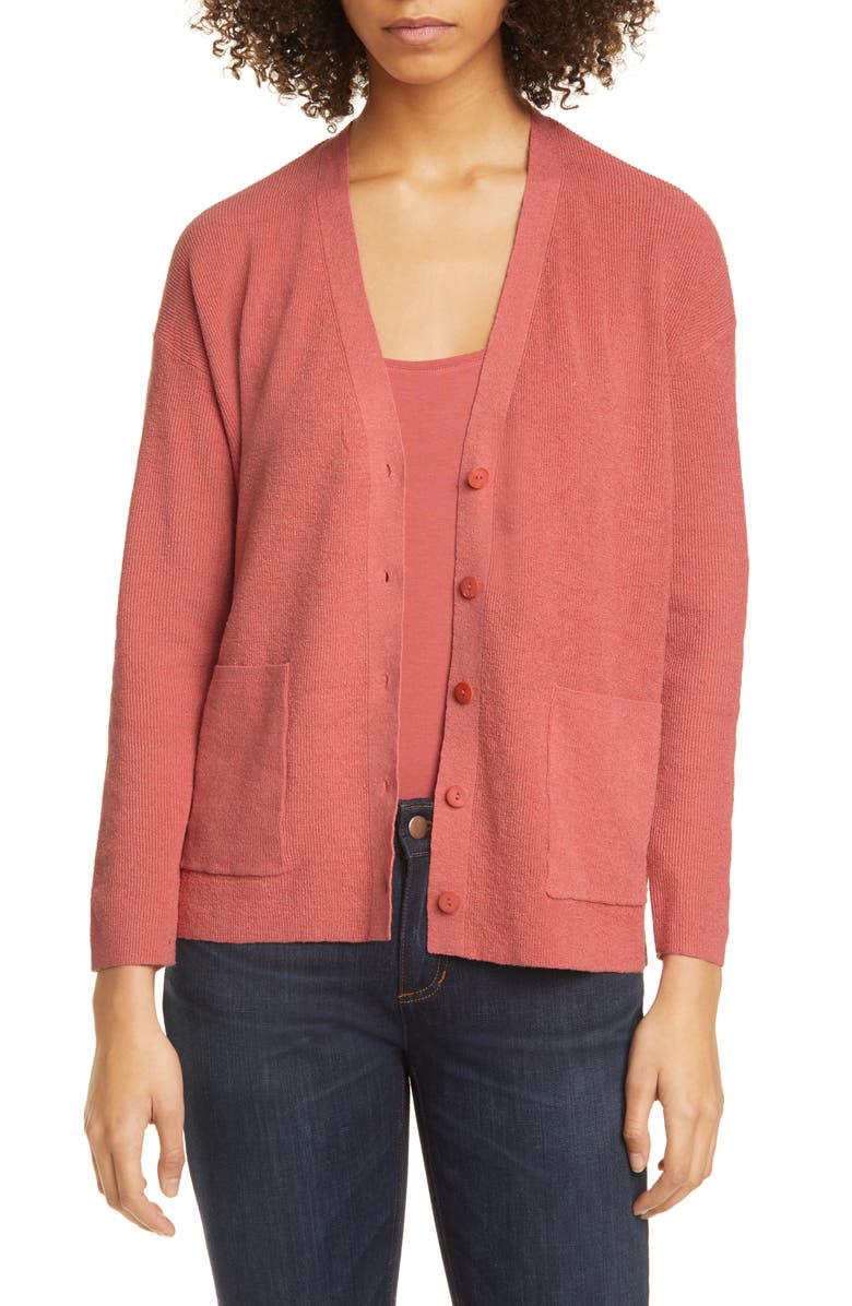 Eileen Fisher BOYFRIEND CARDIGAN, Main, color, 