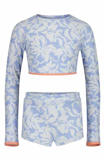 Kids' Girls Come On Now Long Sleeve Crop Two-Piece Swimsuit