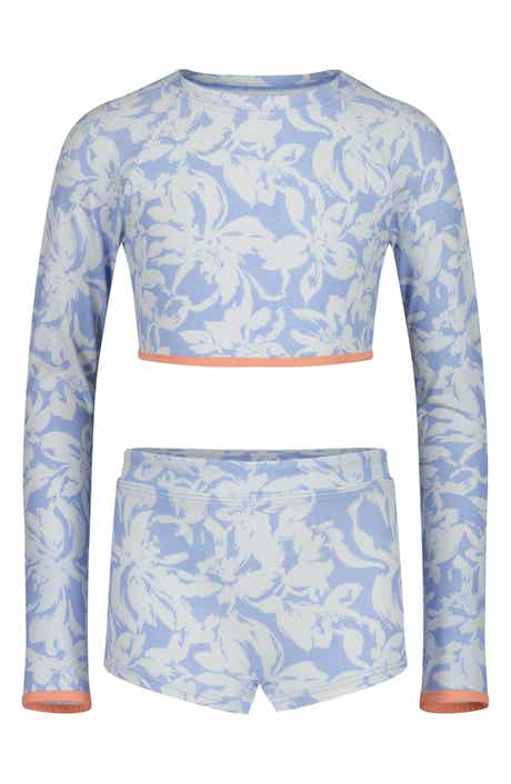 Kids' Girls Come On Now Long Sleeve Crop Two-Piece Swimsuit