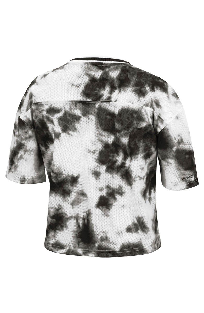 Mitchell & Ness Women's Mitchell & Ness Black/White Toronto Raptors Hardwood Classics Tie-Dye Cropped T-Shirt, Alternate, color, Black