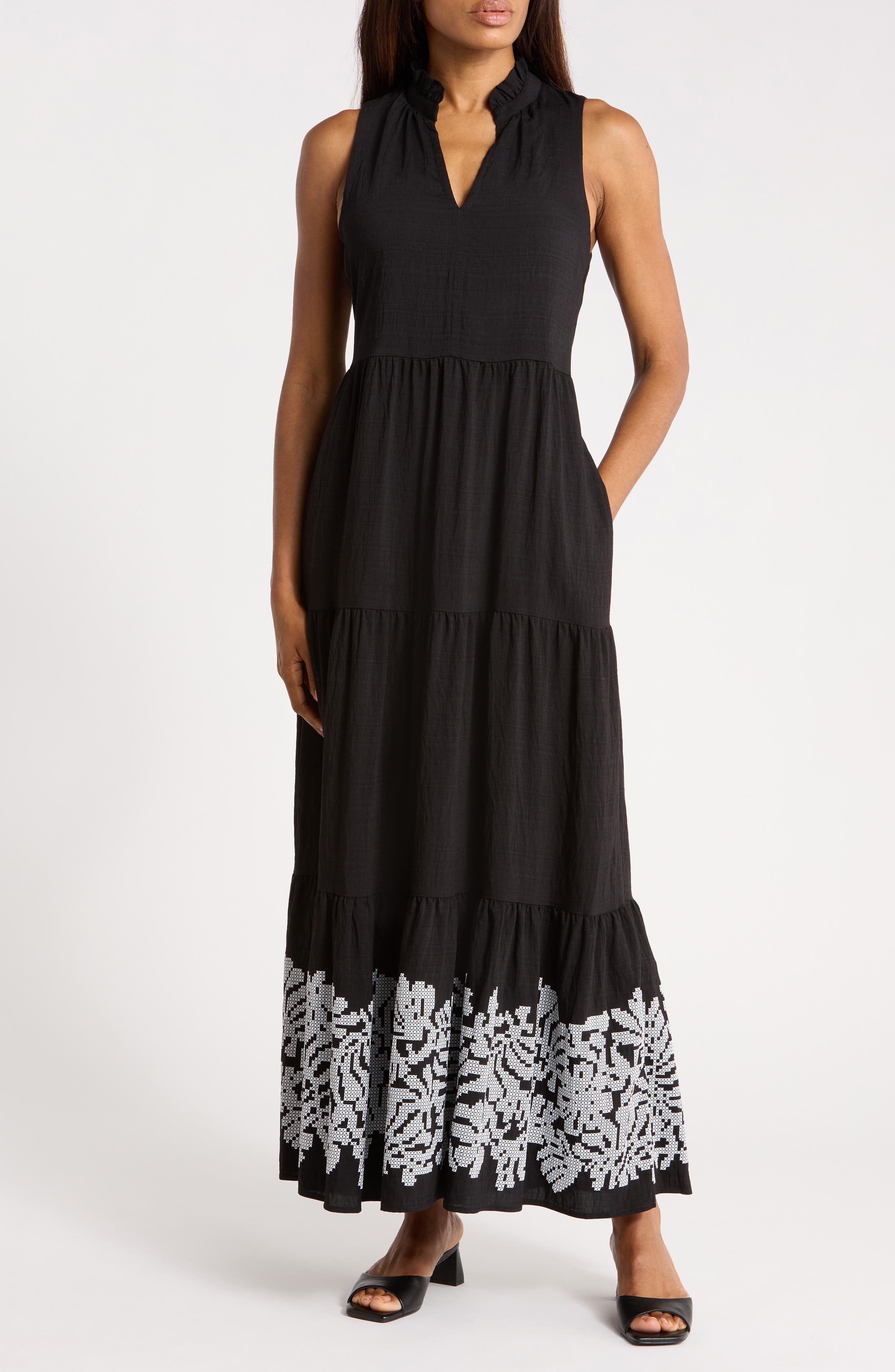 Sleeveless Tiered Maxi Dress