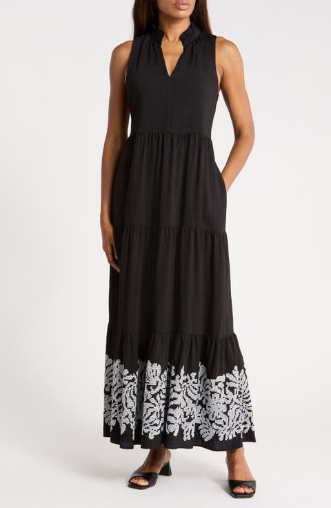Sleeveless Tiered Maxi Dress