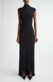 TOM FORD Mock Neck Sleeveless Jersey Gown