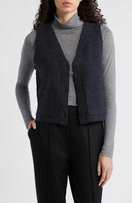 Button Front Wool Vest