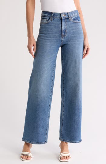 Frame Le Slim High Waist Wide Leg Palazzo Jeans In Bixby