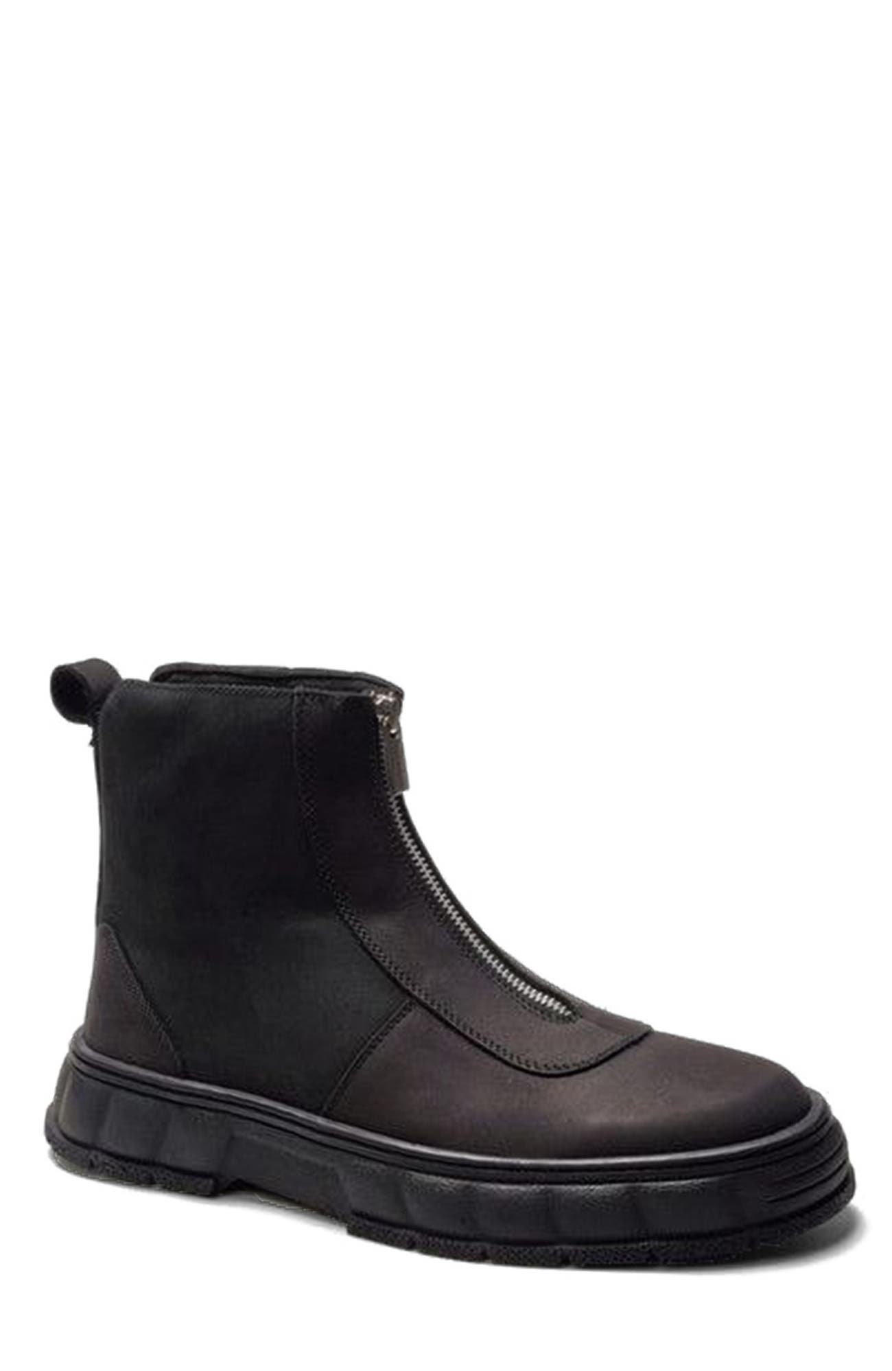 A. Veer Vanta Zipper Boot, Alternate, color, Black Nubuck