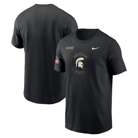 Men's Nike Black Michigan State Spartans 2025 Military Appreciation Performance T-Shirt