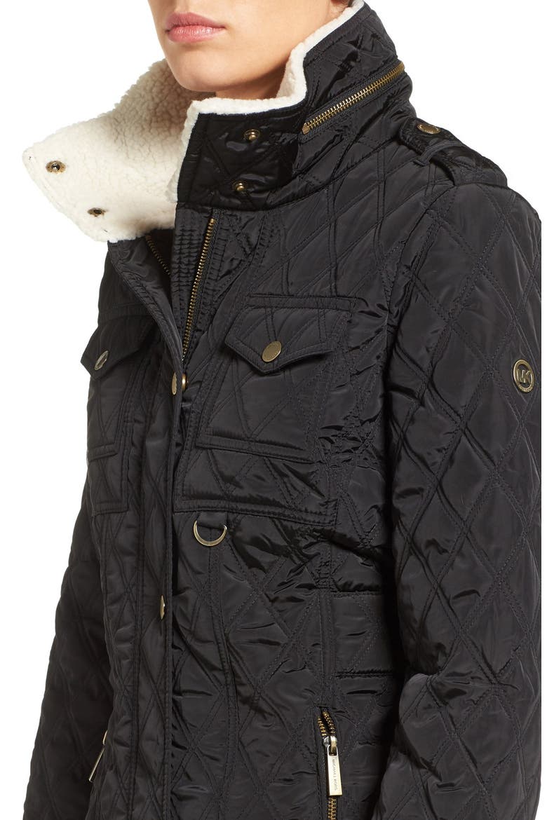 Quilted Jacket, Alternate, color, BLACK