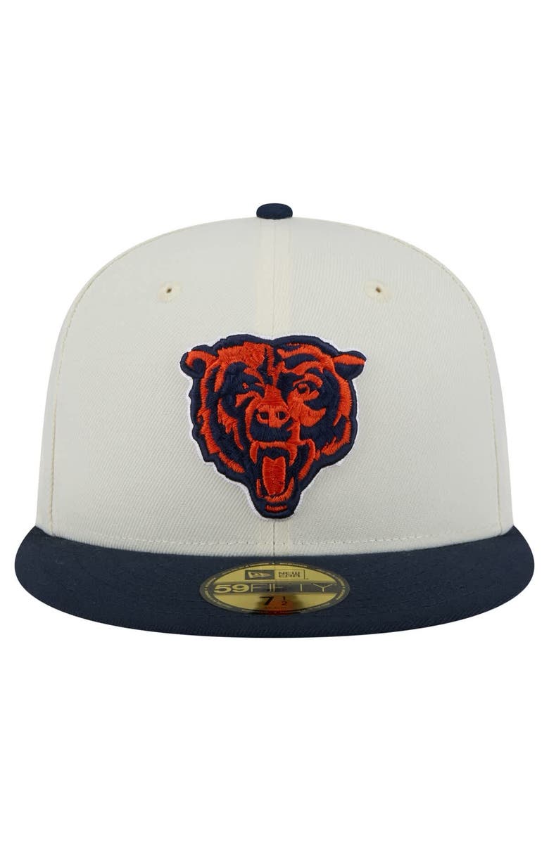 New Era Men's New Era  Cream/Navy Chicago Bears Main 59FIFTY Fitted Hat, Alternate, color, 
