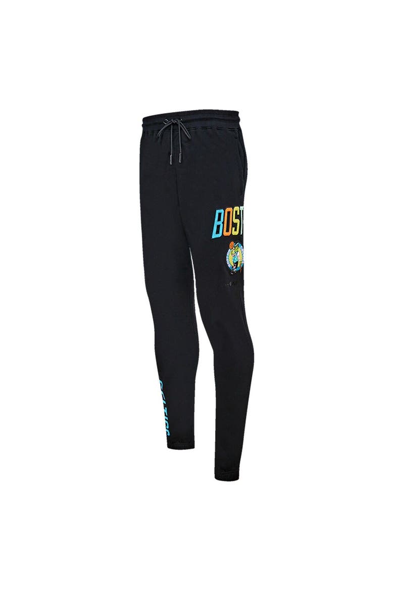 Men's Pro Standard Black Boston Celtics Washed Neon Sweatpants, Alternate, color, Black