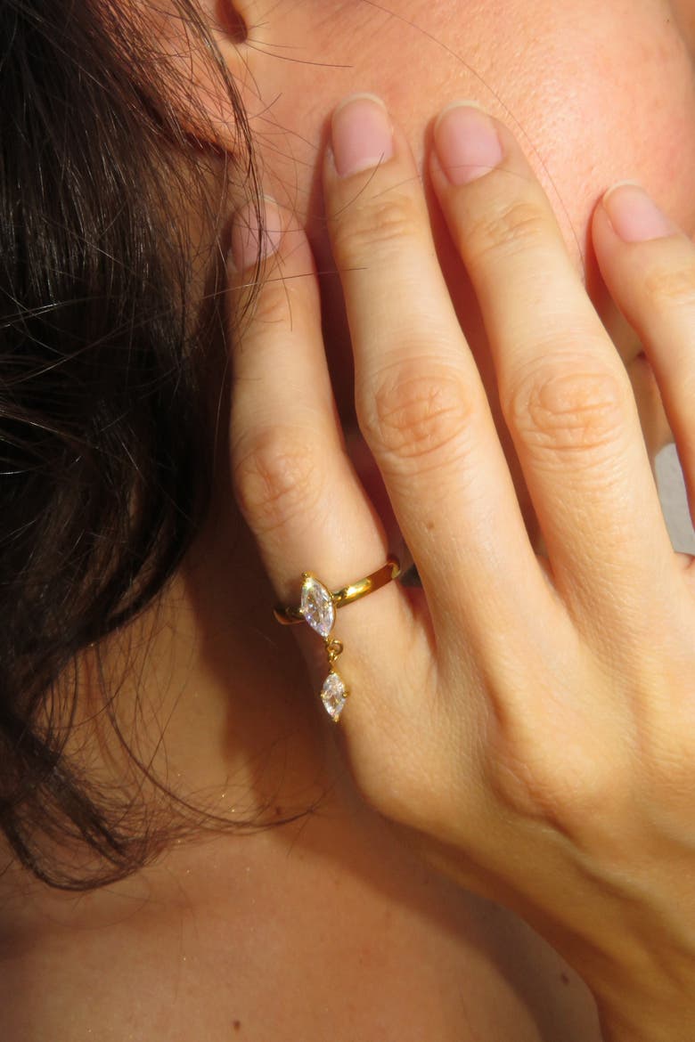 Marquise Charm Ring, Alternate, color, Gold