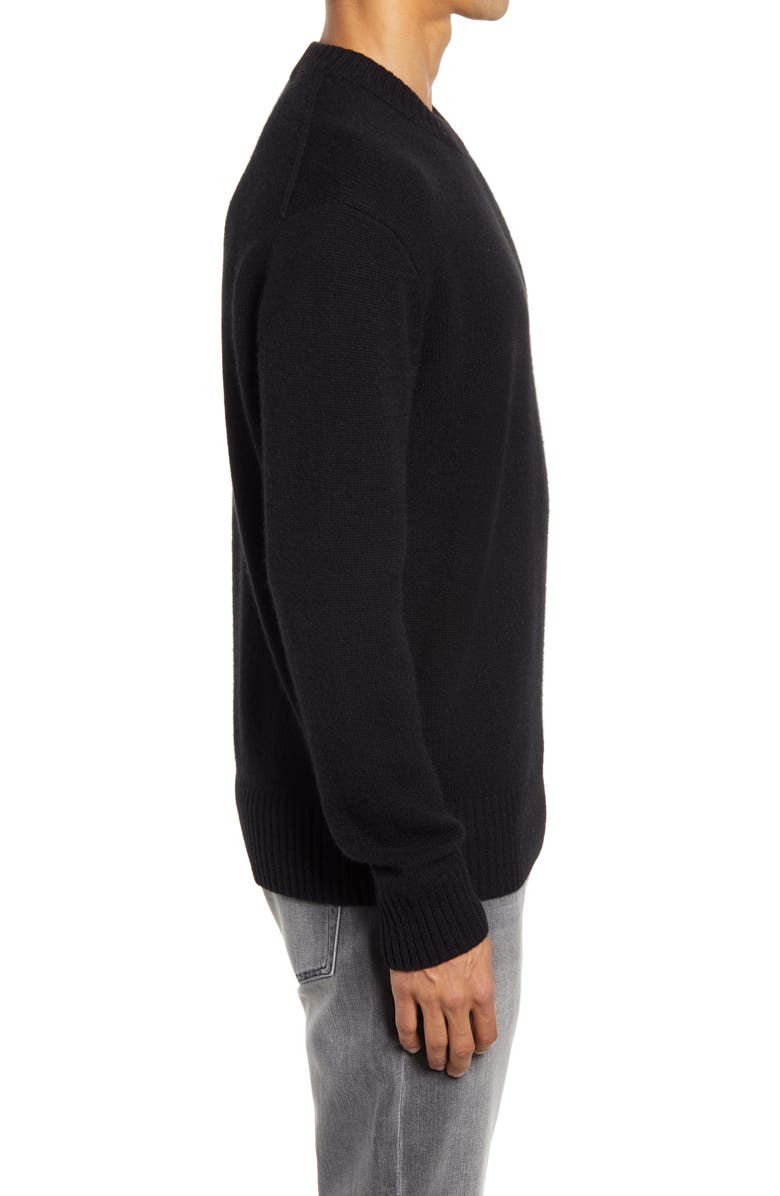 FRAME Cashmere Crewneck Sweater, Alternate, color, Noir