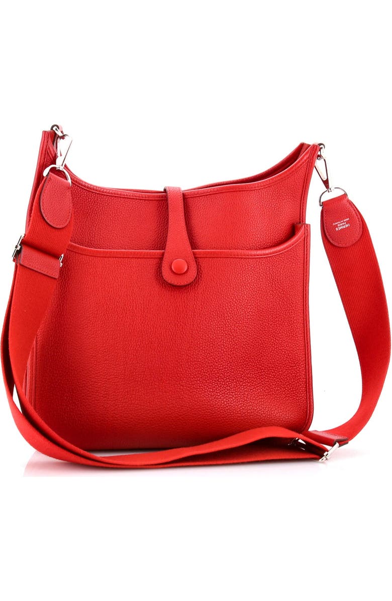 Pre-Owned Hermes Evelyne Bag Gen III Clemence PM, Alternate, color, Rouge Vif