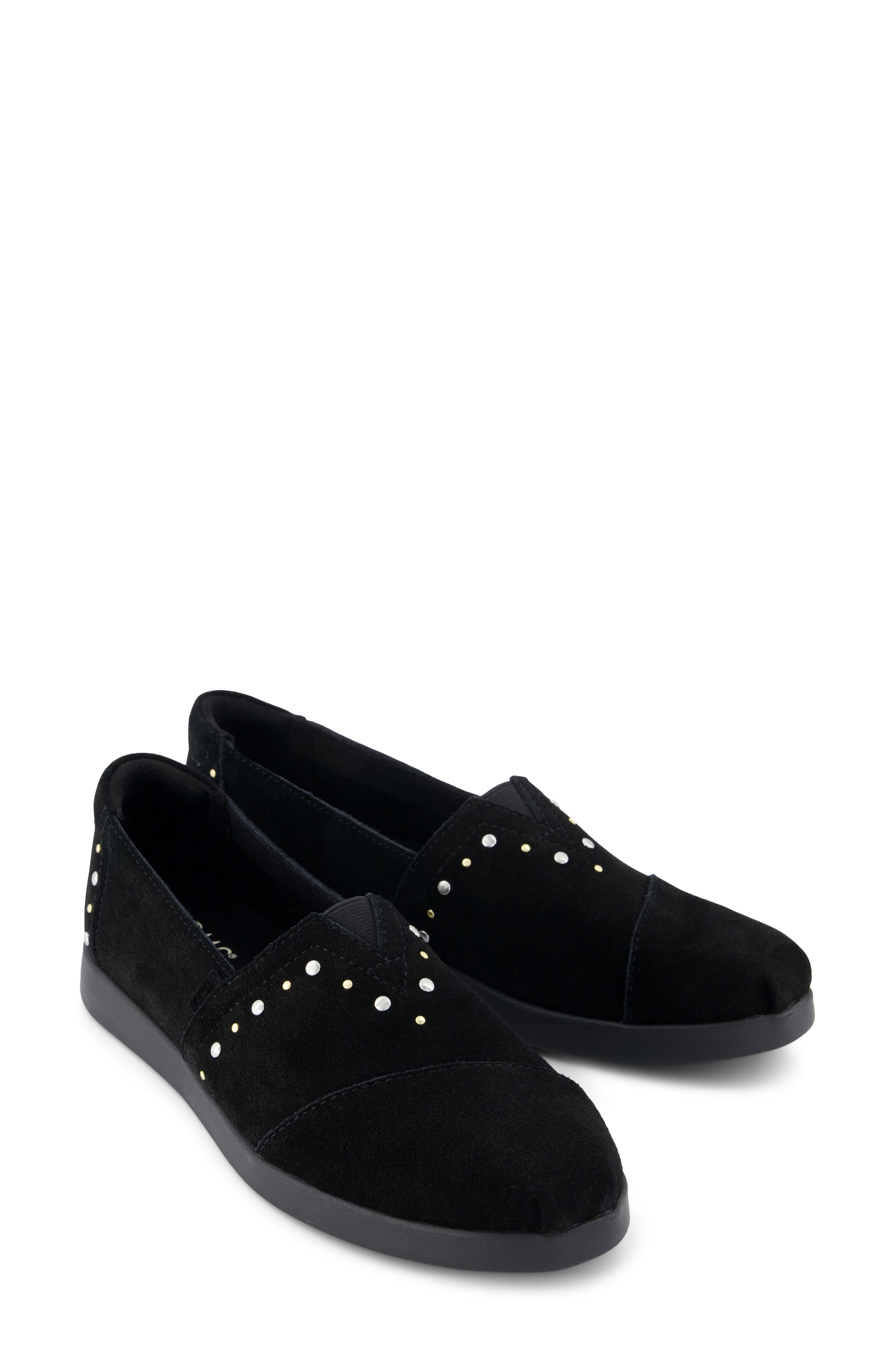 Alpargata Plus Suede Slip-On Sneaker, Alternate, color, BLACK