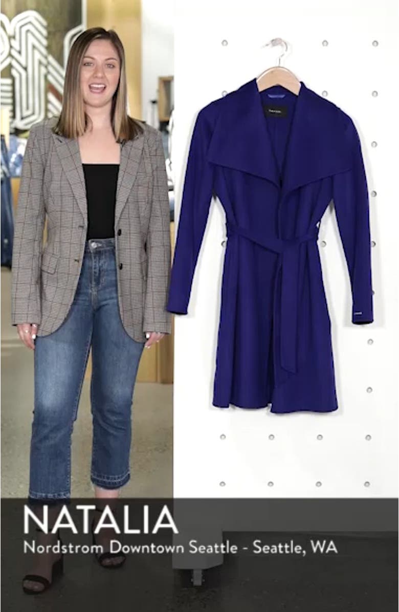 Ellie Double Face Wool Blend Wrap Coat, sales video thumbnail