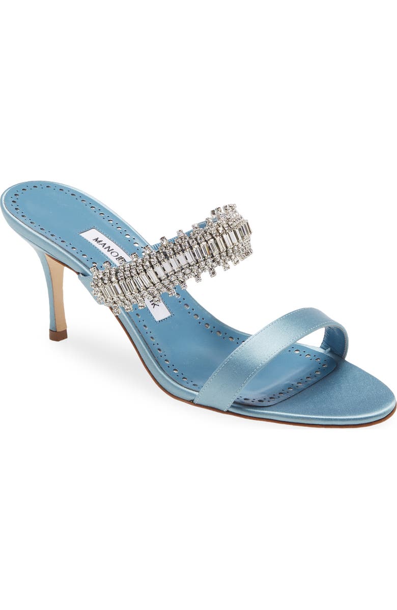 Manolo Blahnik Sako Crystal Embellished Sandal, Main, color,